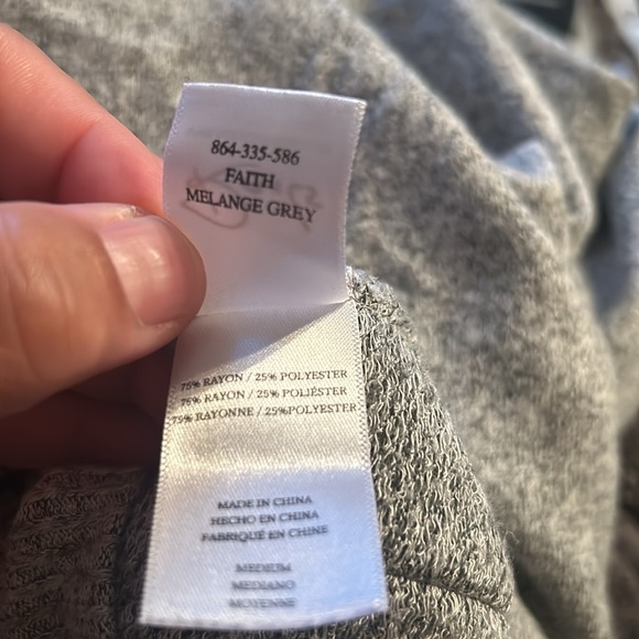 RAILS Faith Melange Grey Long Sleeve Pullover Sweatshirt Women’s, Size M - Picture 10 of 11